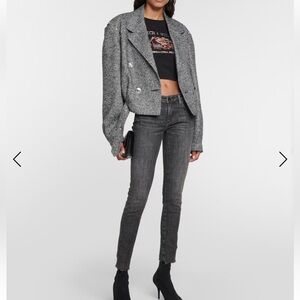 AG Adriano Goldschmied Farrah Skinny high rise ankle charcoal Jeans Sz:25